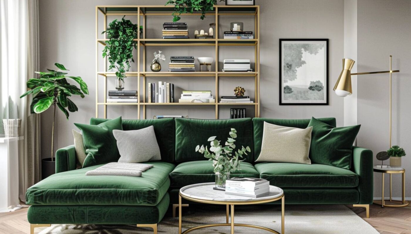 Jak urządzić salon z narożnikiem w intensywnych kolorach, aby zachować równowagę wnętrza?