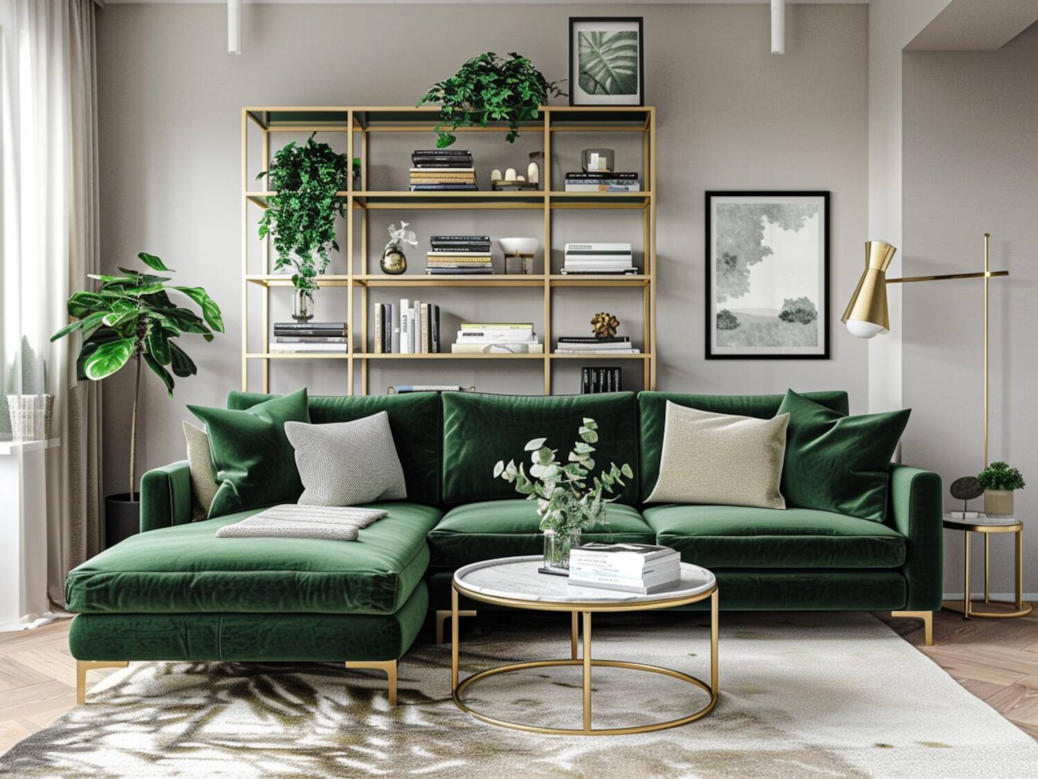 Jak urządzić salon z narożnikiem w intensywnych kolorach, aby zachować równowagę wnętrza?