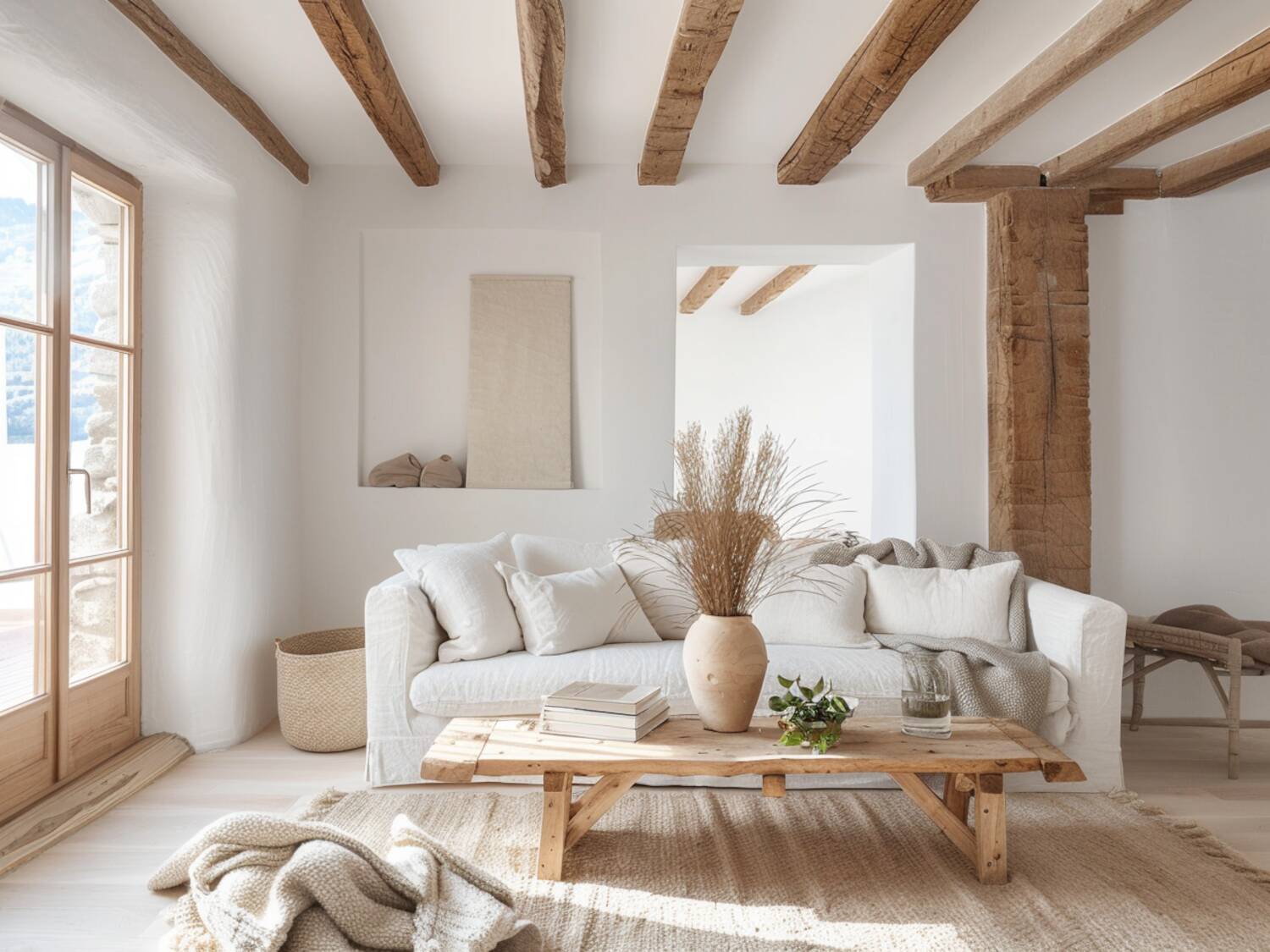 10 inspiracji na wnętrza skandynawskie z drewnianymi dodatkami.