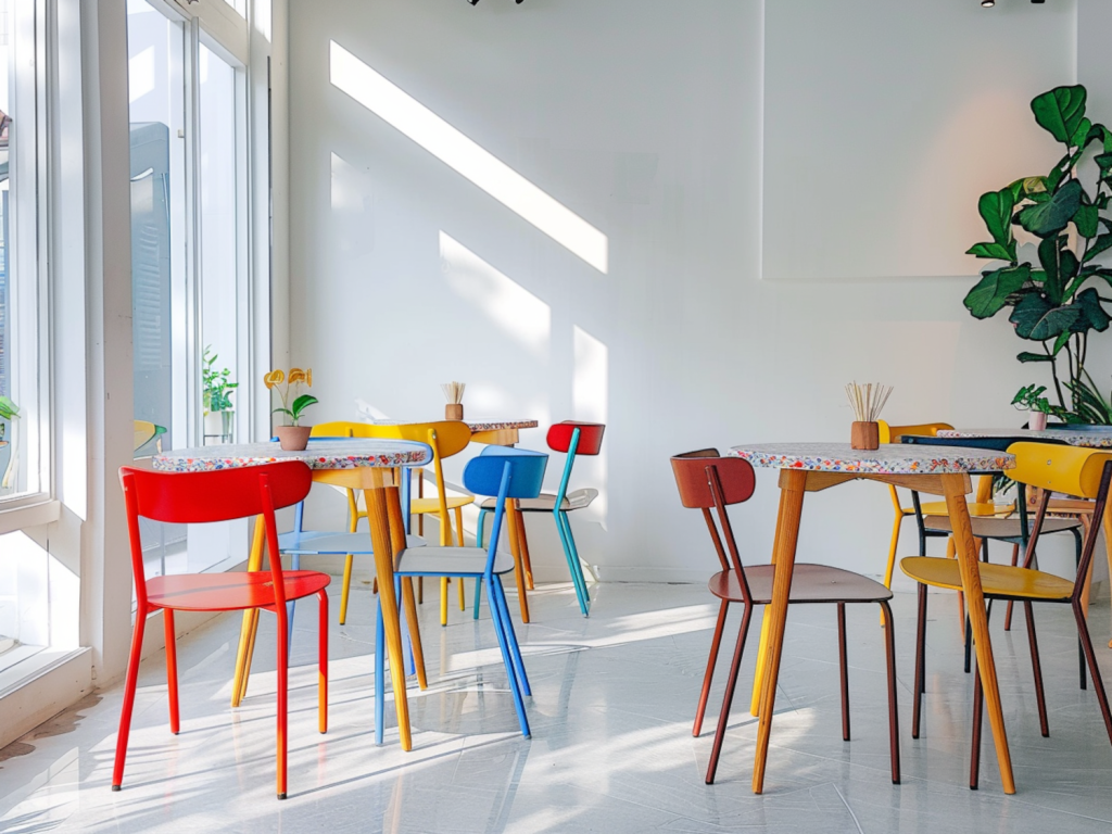 10 przykładów wnętrz restauracji z meblami wykonanymi z recyklingu