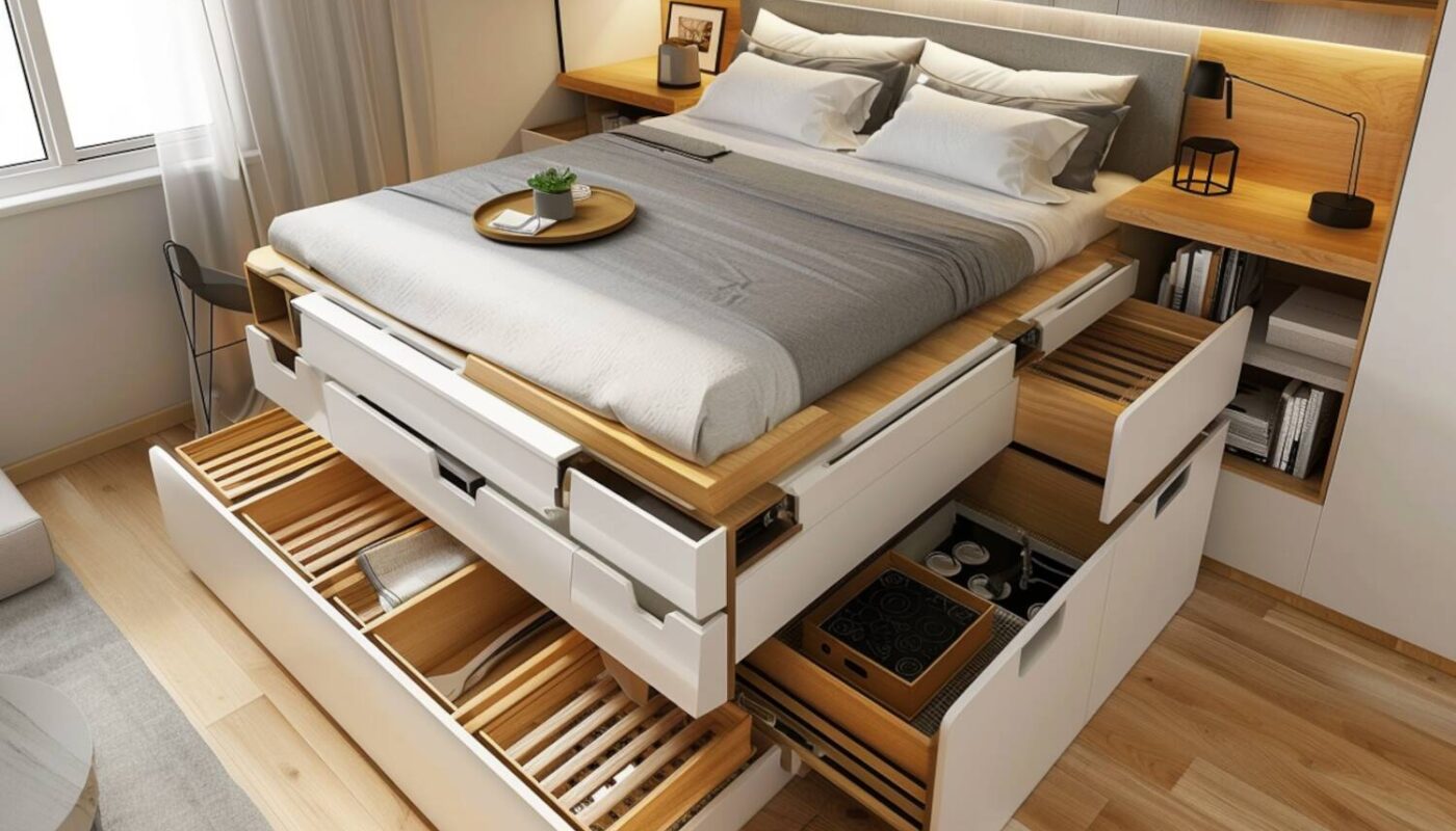Ranking: Najlepsze łóżka z funkcją przechowywania do kawalerek na 2025 rok.