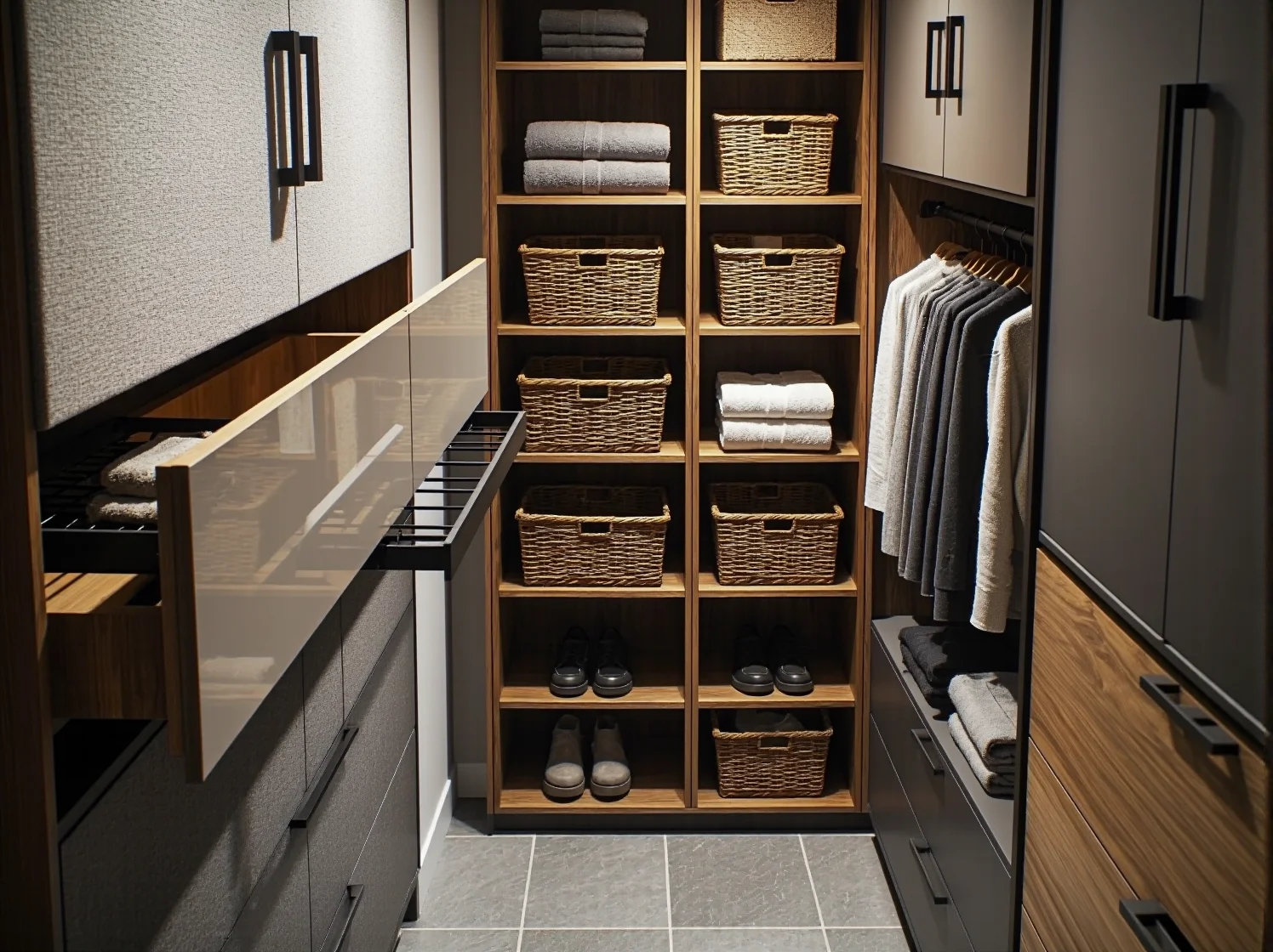 Sprytne akcesoria do szafy jak wieszaki na paski i krawaty pomagające utrzymać porządek