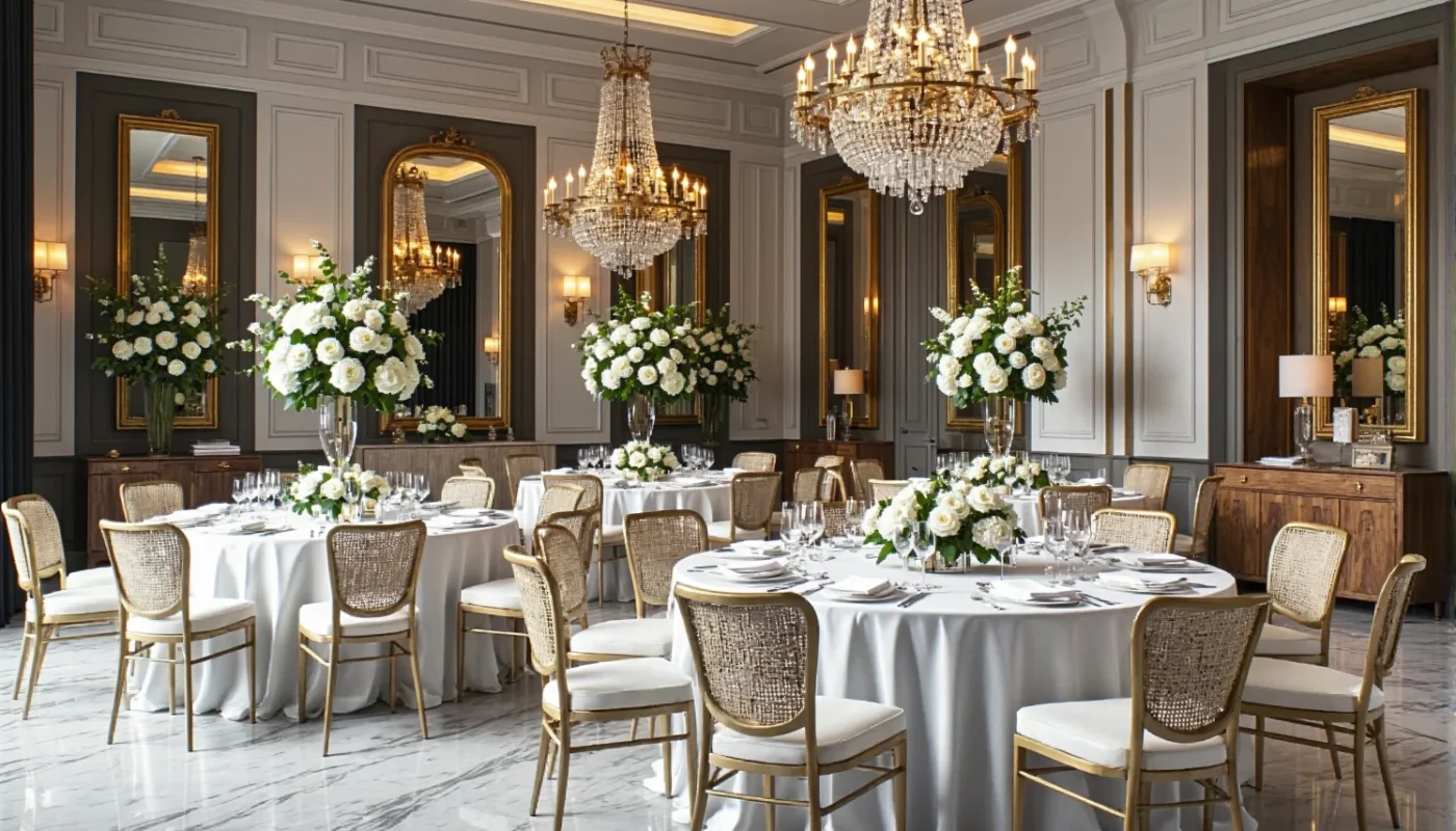 Poradnik: Jak urządzić salę bankietową z wykorzystaniem mebli glamour?