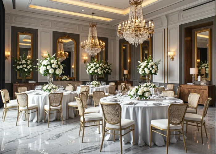 Poradnik: Jak urządzić salę bankietową z wykorzystaniem mebli glamour?