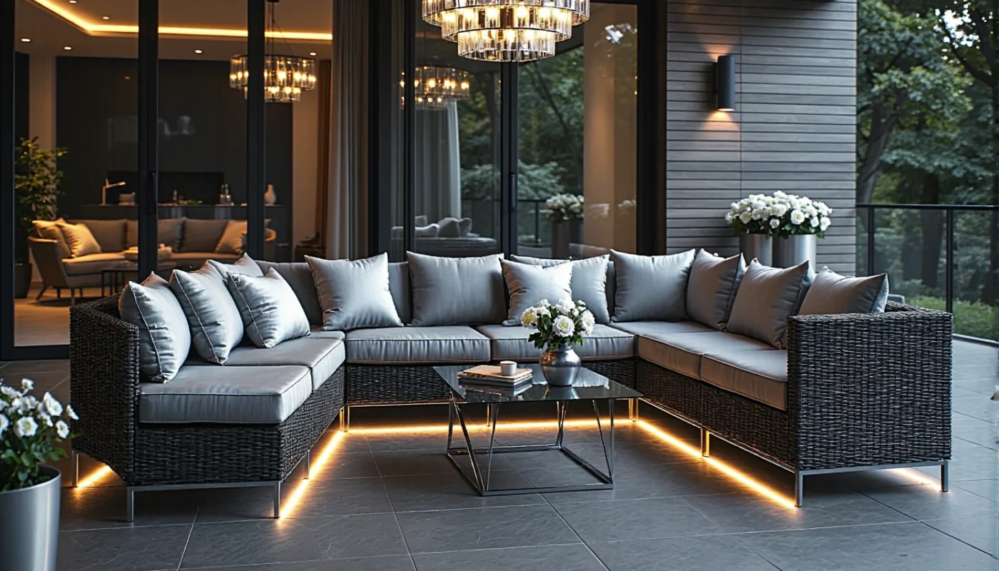 Balkon w stylu glamour: Jak stworzyć luksusową oazę z chłodnym oświetleniem LED?