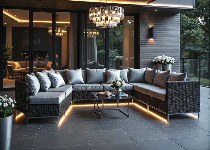 Balkon w stylu glamour: Jak stworzyć luksusową oazę z chłodnym oświetleniem LED?