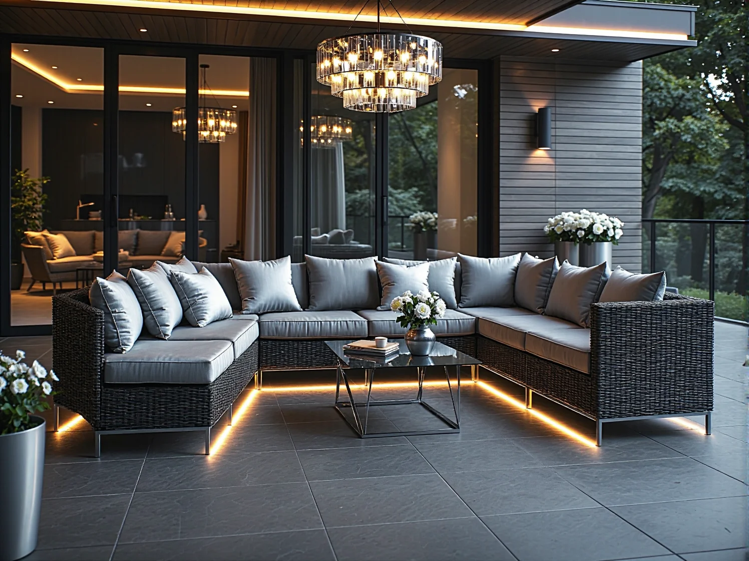 Balkon w stylu glamour: Jak stworzyć luksusową oazę z chłodnym oświetleniem LED?