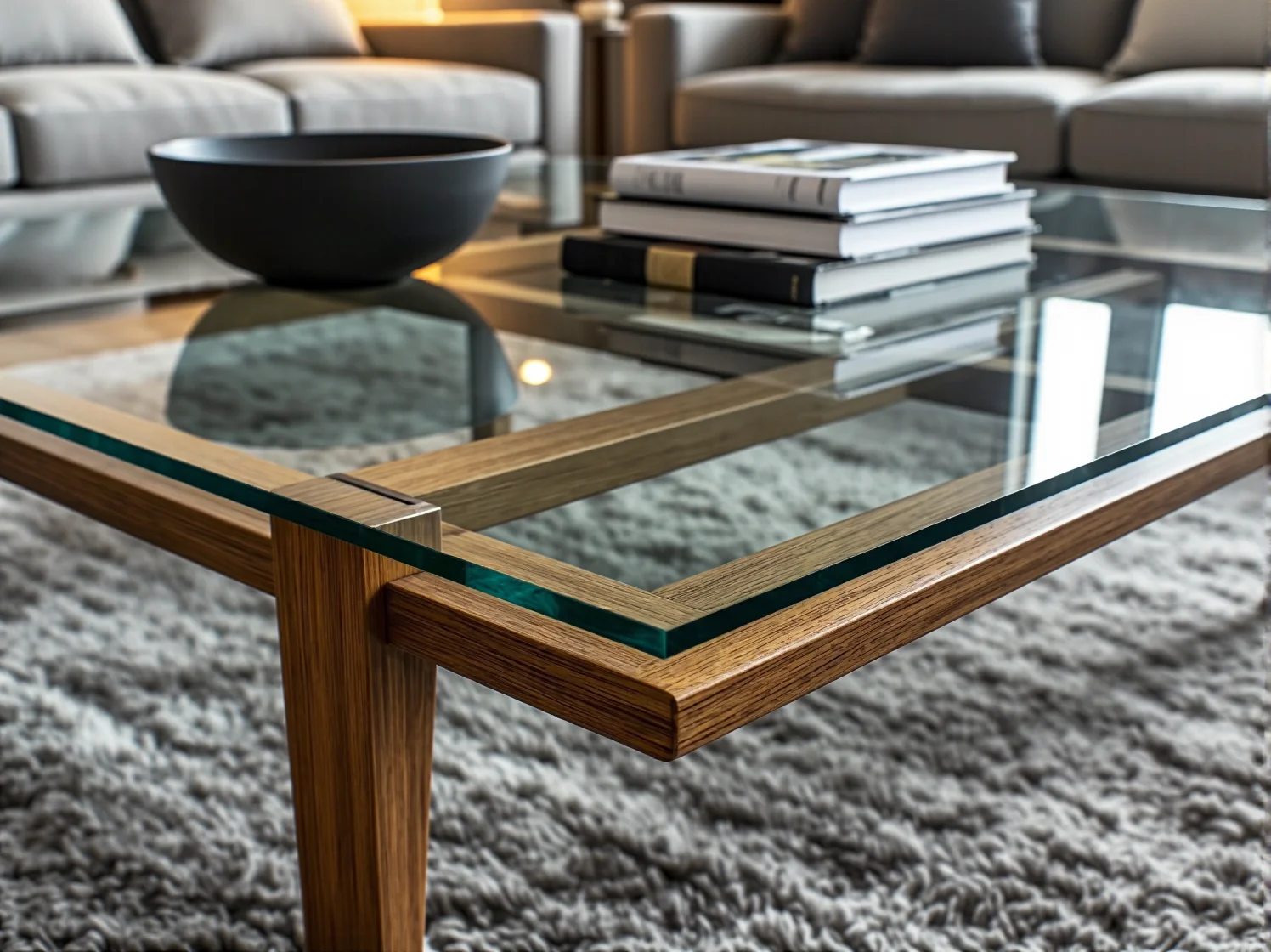 Designerski stolik ze szkła i metalu, pasujący do luksusowych i nowoczesnych wnętrz.