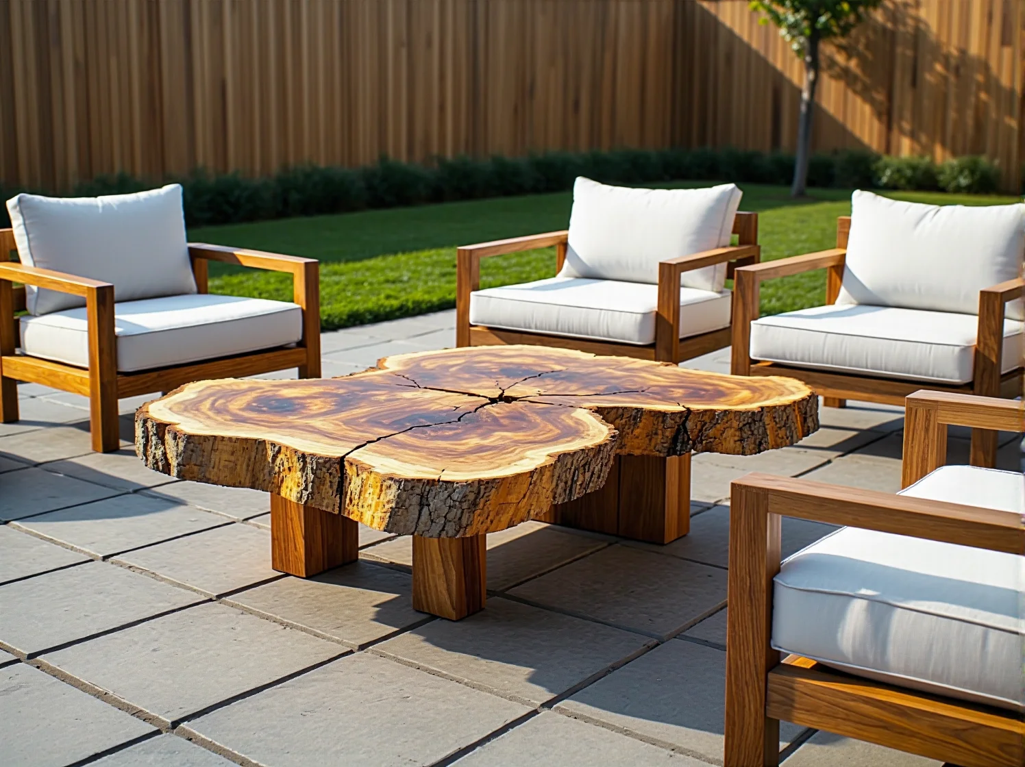 Stylowa ławka ogrodowa z drewna tekowego jako trwała ozdoba nowoczesnego ogrodu