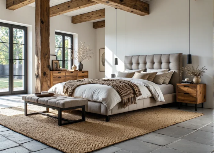 Łóżka kontynentalne w stylu rustykalnym – jak dopasować je do wnętrz?