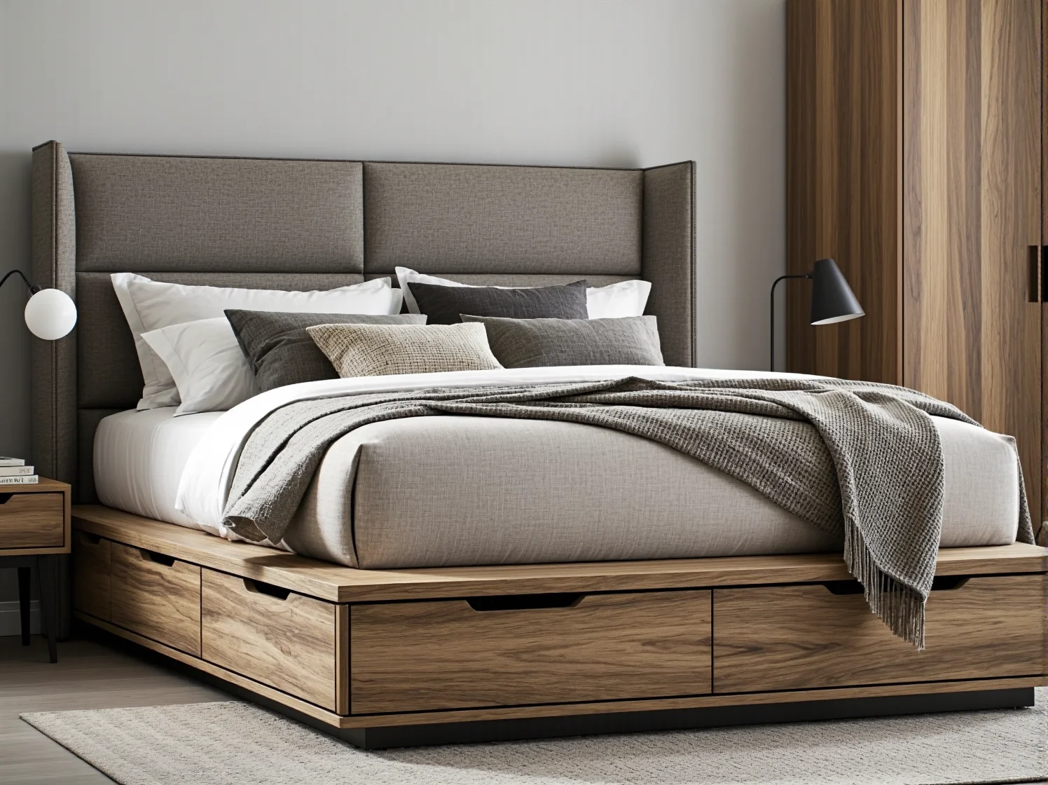 Łóżka kontynentalne z dodatkowymi szufladami – idealne rozwiązanie do małych mieszkań