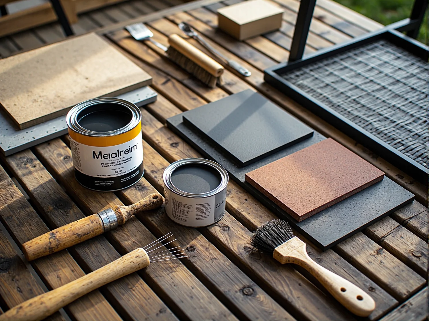 Malowanie metalowych mebli ogrodowych farbą do metalu chroniącą przed korozją