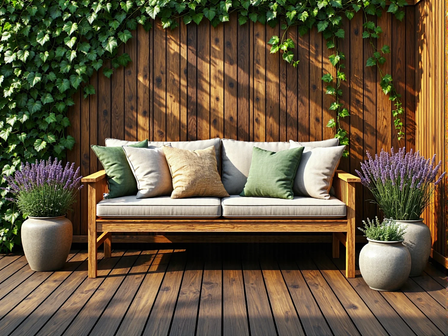 Naturalne barwniki do drewna i pędzle przygotowane do renowacji mebli ogrodowych.