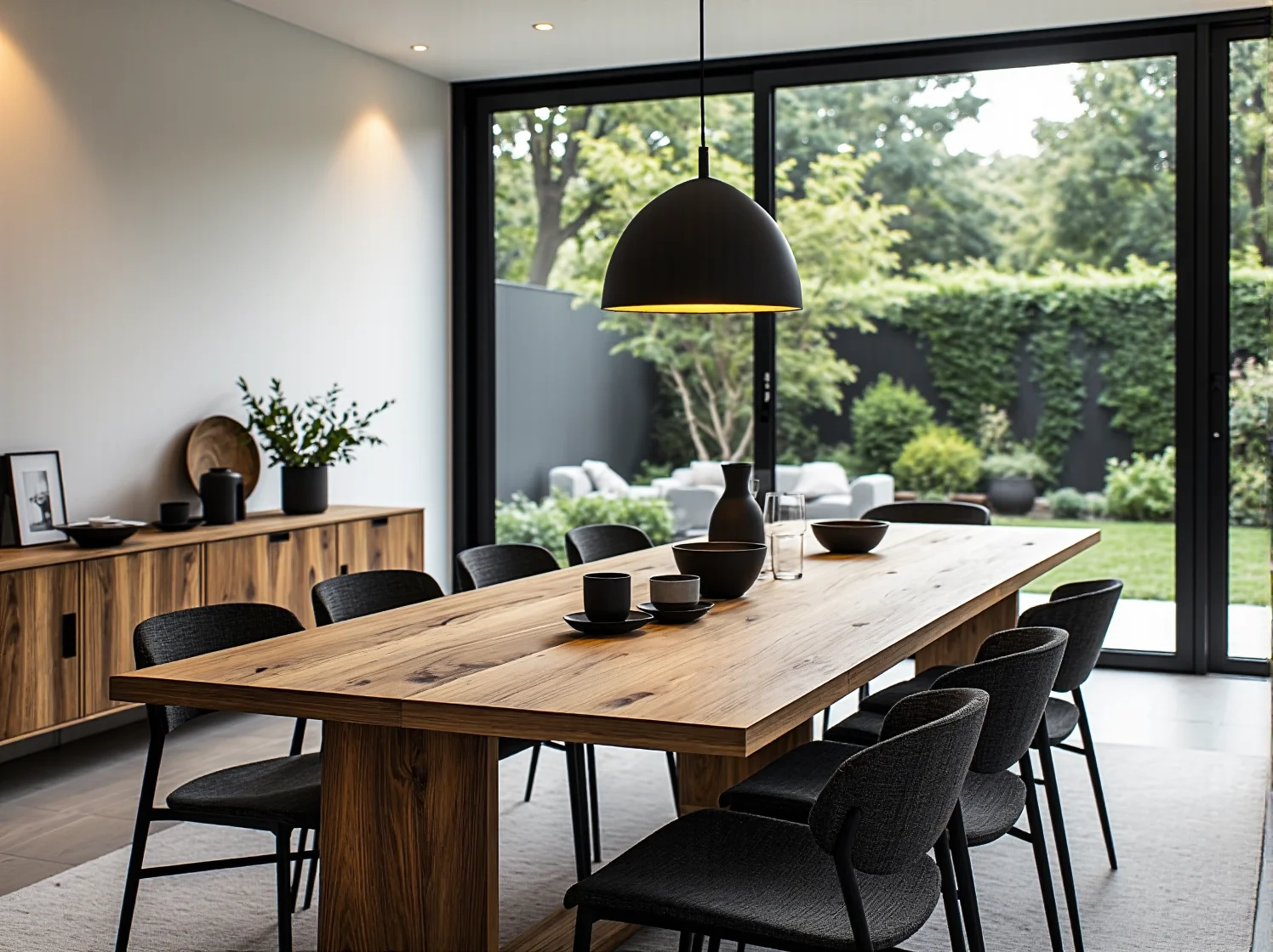 Oświetlenie liniowe LED zamontowane na krawędzi dachu domu, idealne do budynków z przeszklonymi ścianami.