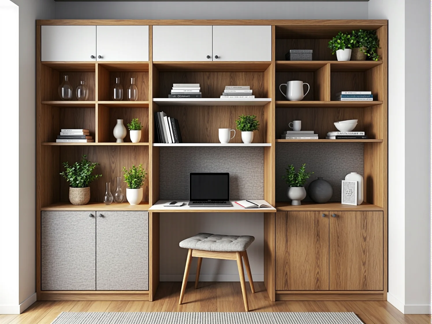 Funkcjonalny regał do przechowywania w małym mieszkaniu porządkujący przestrzeń