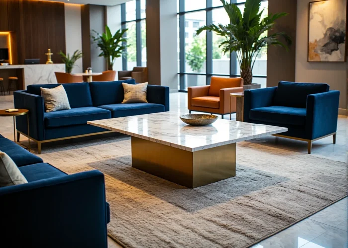 Poradnik: Jakie stoły kawowe najlepiej sprawdzają się w lobby hotelowym?