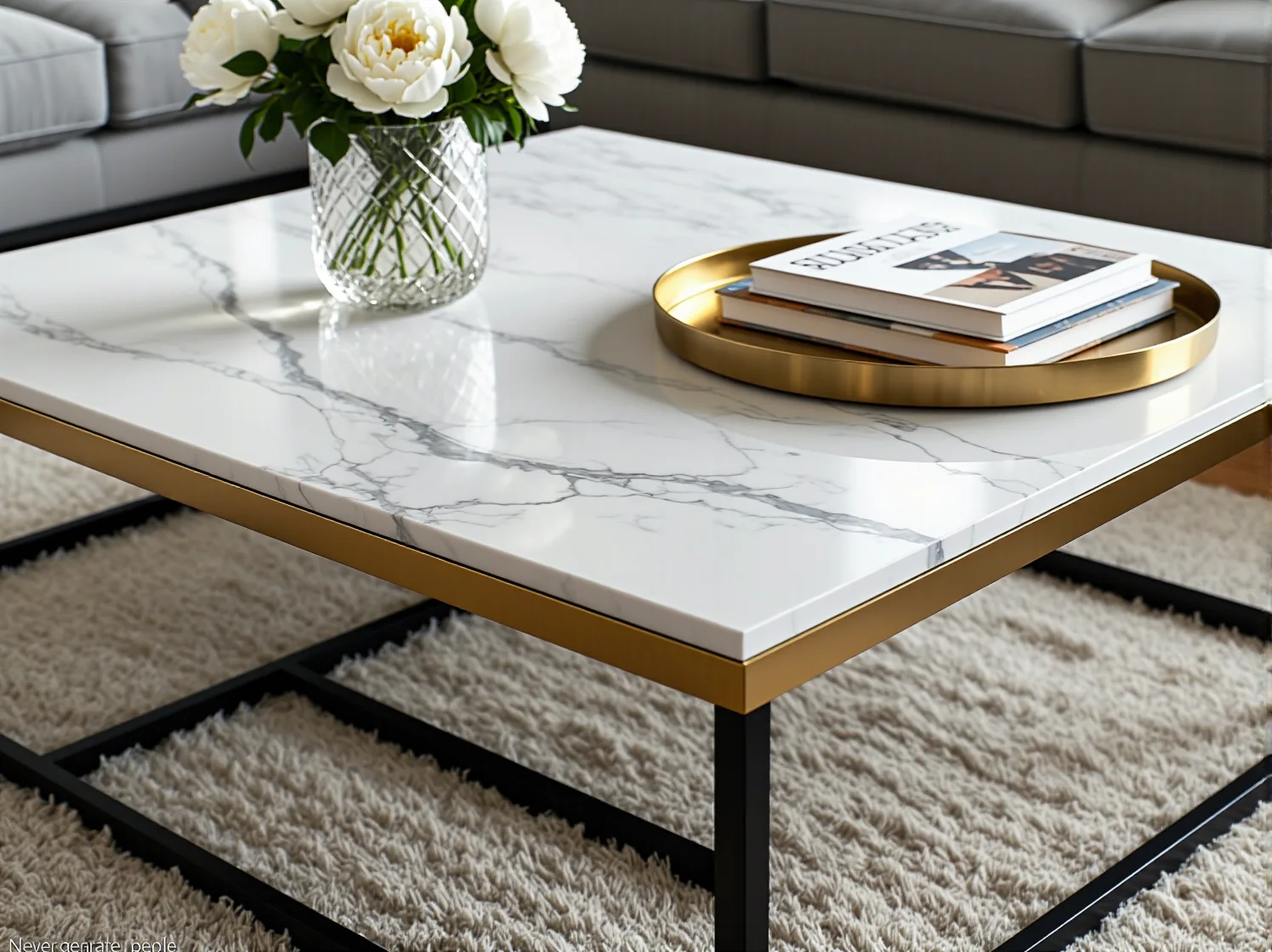 Szklany stolik kawowy glamour, który optycznie powiększa małą przestrzeń dzienną.