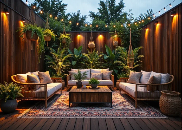 Taras w stylu boho: Jak stworzyć magiczny klimat za pomocą oświetlenia punktowego?